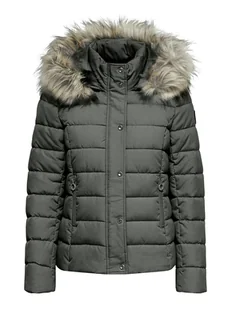 ONLY Kurtka zimowa w kolorze szarym - Kurtki damskie - miniaturka - grafika 1