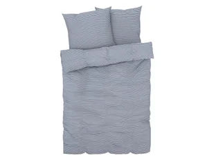 LIVARNO home Pościel renforcé z kory, 160 x 220 cm (Niebieski w paski) - Pościel - miniaturka - grafika 1