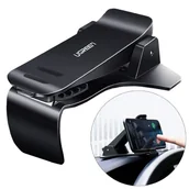 Uchwyty samochodowe do telefonów - Ugreen samochodowy uchwyt klips do telefonu na kokpit deskę rozdzielczą czarny (LP136) - miniaturka - grafika 1