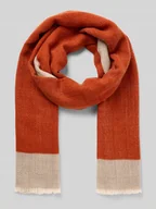 Apaszki i szaliki męskie - Szal z mieszanki wełny i kaszgory ze wzorem w jodełkę - miniaturka - grafika 1