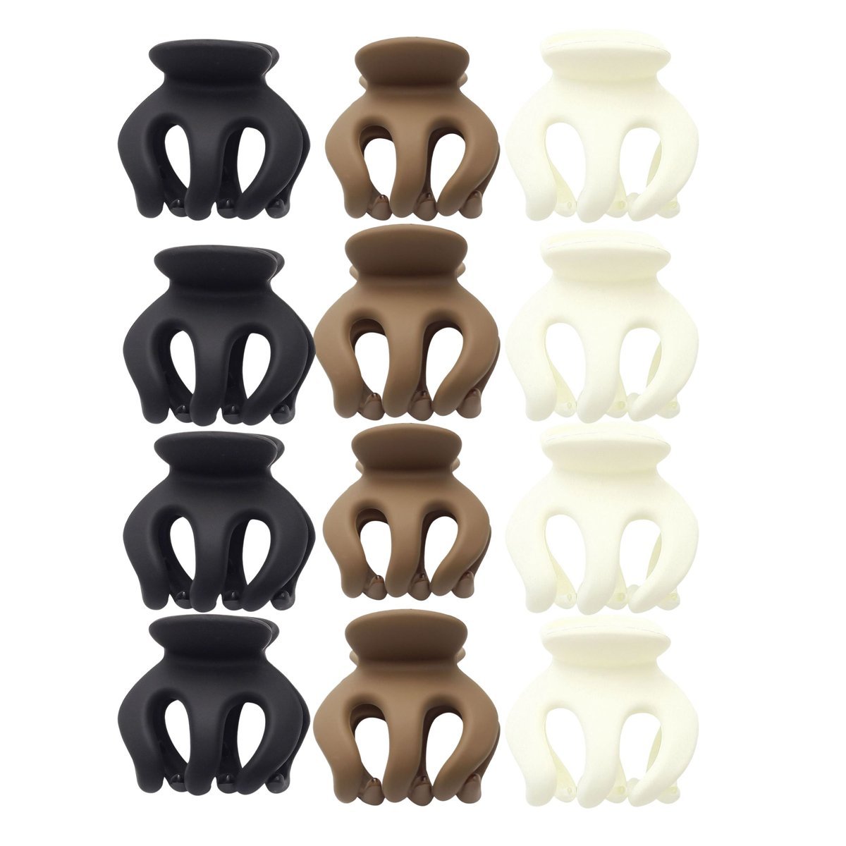 Klamry do Włosów Kolorowe Zestaw 12 Sztuk Żabki Klamerki Lekkie Wytrzymałe