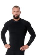 Bluzy sportowe męskie - Bluza termoaktywna męska Brubeck Extreme Thermo LS15290 czarny - miniaturka - grafika 1