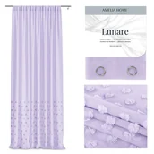 Firany - AmeliaHome, Firana Lunare na taśmie, Lawendowy, 140x250 cm - miniaturka - grafika 1