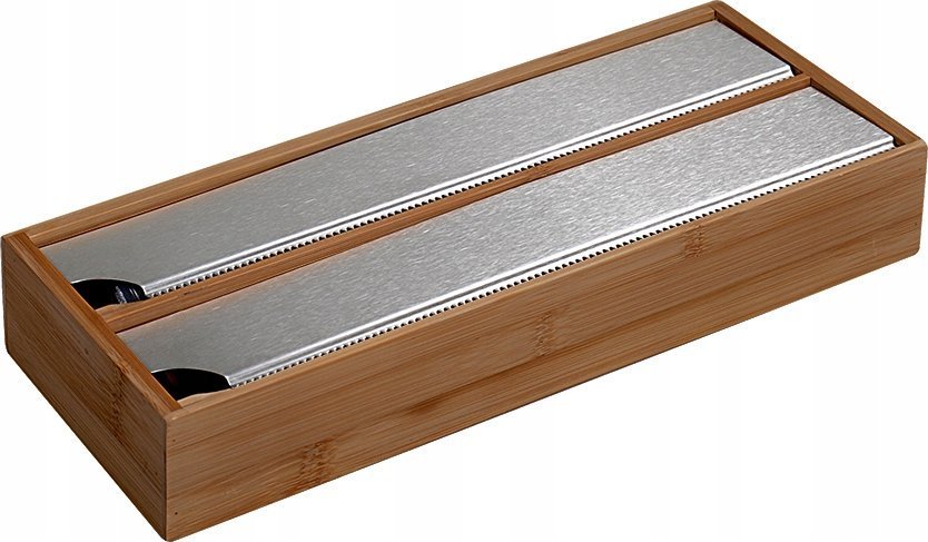 Kesper Dyspenser do folii spożywczej, dwie przegródki, bambus, 35 x 13 cm