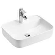 Umywalki - Comad Magic 2 umywalka 50x40 cm nablatowa prostokątna biały połysk UM-6289MAGIC50DP - miniaturka - grafika 1
