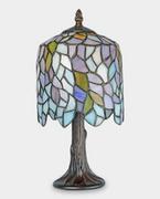 Lampy stojące - Lampa Witrażowa w Stylu Tiffany Glicynia Fioletowa - miniaturka - grafika 1