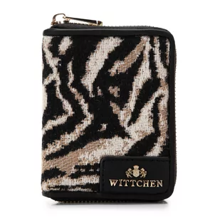 Damski portfel wzorzysty na suwak mini - Portfele - miniaturka - grafika 1