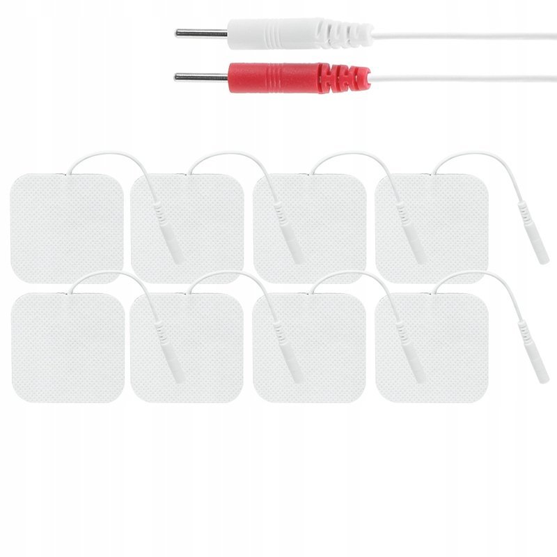 Elektrody Żelowe Tens Ems 4X4 Cm Nakładki Pady Do Elektrostymulatora 8 Szt