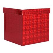 Pudełka i szkatułki - Pudełko prezentowe kwadratowe - czerwone 24,5x24,5 cm - miniaturka - grafika 1