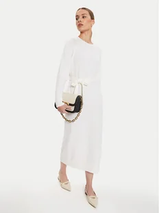 Max Mara Leisure Sukienka dzianinowa Scrivia 24263260 Biały Regular Fit - Sukienki - miniaturka - grafika 1