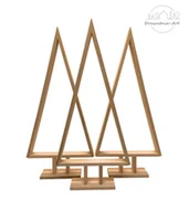 Ozdoby bożonarodzeniowe - 3 SZTUKI Choinka drewniana baza do ozdabiania wysokość 36cm BOŻE NARODZENIE - miniaturka - grafika 1