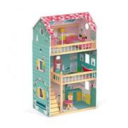 Domki dla lalek - Janod Drewniany Domek dla lalek XL z 12 akcesoriami Happy Day, J06580 - miniaturka - grafika 1