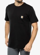 Koszulki męskie - Koszulka męska Carhartt K87 Pocket S/S T-Shirt - black - miniaturka - grafika 1