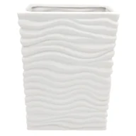 Wazony i flakony - Wazon ceramiczny nowoczesny flakon na kwiaty biały 23 cm - miniaturka - grafika 1