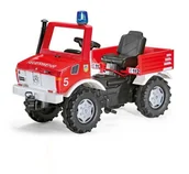 Jeździki dla dzieci - Rolly Toys Unimog Mercedes Benz Samochód na pedały Straż + Kogut - miniaturka - grafika 1