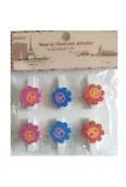 Spinacze i klipsy do papieru - Klamerki ozdobne kwiaty - miniaturka - grafika 1