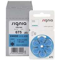 Baterie i akcesoria - Baterie do aparatów słuchowych Siemens SIGNIA 675, 650 mAh, 60 szt - miniaturka - grafika 1