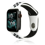 Akcesoria do smartwatchy - Pasek BELINE Sport Silicone do Apple Watch 2/3/4/5/6/7/8/SE/SE 2/Ultra (42/44/45/49mm) Biało-czarny - miniaturka - grafika 1