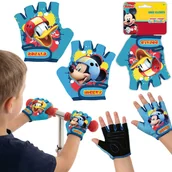 Rękawiczki rowerowe - DISNEY Myszka Mickey DZIECIĘCE rękawiczki OCHRONNE na rower, hulajnogę NA RZEP dla chłopca - miniaturka - grafika 1