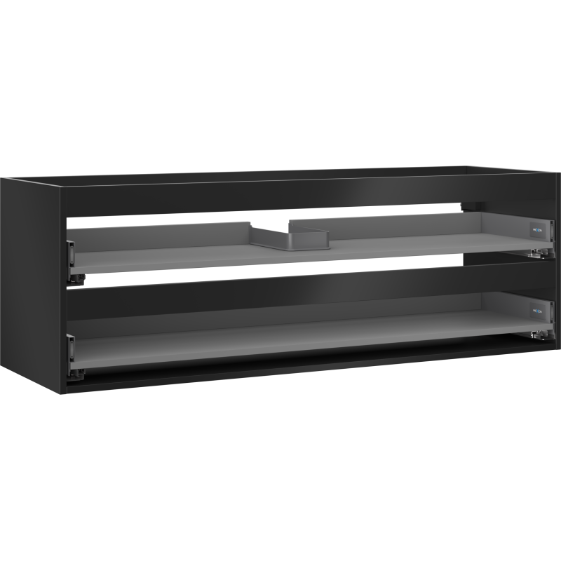 Mexen Box-A korpus szafki podumywalkowej 140 cm, 2 szuflady, czarny mat - 91AX0-1400-470-2-71