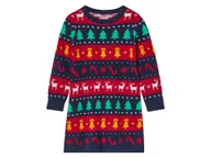 Sukienki i spódniczki dla dziewczynek - lupilu® Sukienka świąteczna dziewczęca (98 - 104, W paski/granatowy/czerwony) - miniaturka - grafika 1