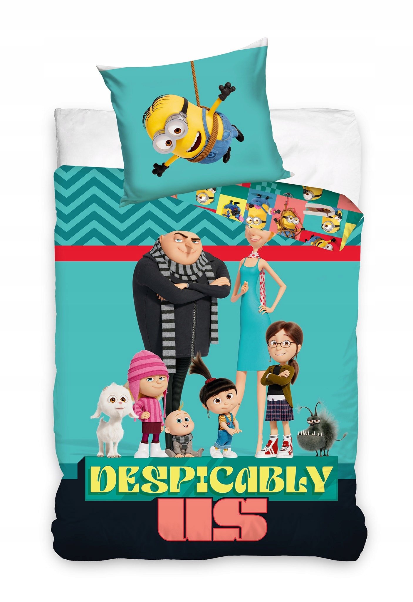 Pościel bawełniana licencyjna Minionki 160x200