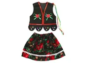 Dresy i komplety dla dziewczynek - ZESTAW KRAKOWIANKA CZARNY 116-140 2el - miniaturka - grafika 1