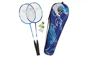 Talbot Torro Unisex – zestaw do badmintona dla dorosłych 2-Fighter Pro, 2 rakiety grafitowe, 2 piłki, w wysokiej jakości torbie, 449413, wielokolorowe, rozmiar uniwersalny - Badminton - miniaturka - grafika 1