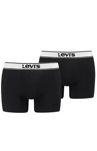 Levis 2-pack bawełnianych bokserek męskich 100001150, Kolor czarny melanż, Rozmiar S, Levis - Intymna - Majtki męskie - miniaturka - grafika 1