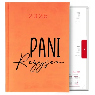 KALENDARZ PLANER POMARAŃCZOWY TERMINARZ A5 2025 PREZENT DLA PANI REŻYSER WZ - Notesy i bloczki - miniaturka - grafika 1