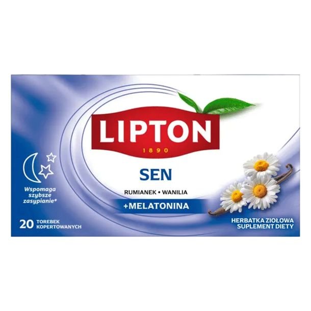 Herbata ziołowa na SEN z melatoniną i Wanilią Lipton 20 kopertek