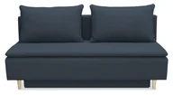 Sofy i kanapy - Sofa rozkładana SARA, sofa z funkcją spania i podstawą do spania, sofa rozkładana: 200 x 85 x 95 cm, kanapa w tkaninie wiklinowej, sofa rozkładana w kolorze: ciemnoniebieski - miniaturka - grafika 1