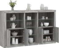 Szafki RTV - vidaXL vidaXL Szafka z oświetleniem LED, szary dąb sonoma, 162x37x100 cm - miniaturka - grafika 1