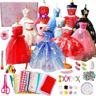 Manekiny wystawowe - Zestaw Do Projektowania Mody Z Manekinami Sunkieki Dla Lalek 460 El - miniaturka - grafika 1