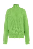 Swetry damskie - gaya Damski sweter z golfem, limonka, XL/XXL, Limette, XL - miniaturka - grafika 1