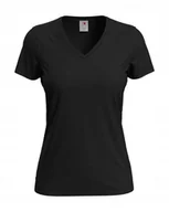 Koszulki i topy damskie - Koszulka damska T-shirt damski Stedman Classic-T V-neck ST2700 Black M - miniaturka - grafika 1