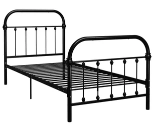 Czarne metalowe łóżko loftowe 100x200 cm - Asal - Łóżka - miniaturka - grafika 1