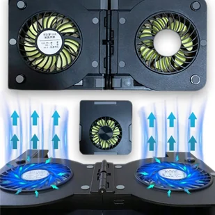 Mobilna przenośna składana podstawka chłodząca do laptopa notebooka - Podkładki chłodzące pod laptopa - miniaturka - grafika 1