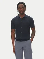 Swetry męskie - Lindbergh Kardigan 30-804114 Granatowy Slim Fit - miniaturka - grafika 1