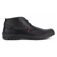Półbuty męskie - Buty męskie skórzane casual 234GT czarne - Buty Olivier - miniaturka - grafika 1