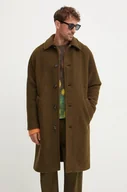 Płaszcze męskie - A.P.C. płaszcz manteau gaston męski kolor zielony przejściowy WVBCA.H01516 - miniaturka - grafika 1