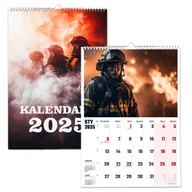 Kalendarze - KALENDARZ ŚCIENNY 2025 A3 STRAŻACKI TERMINARZ PREZENT UPOMINEK URODZINY - miniaturka - grafika 1