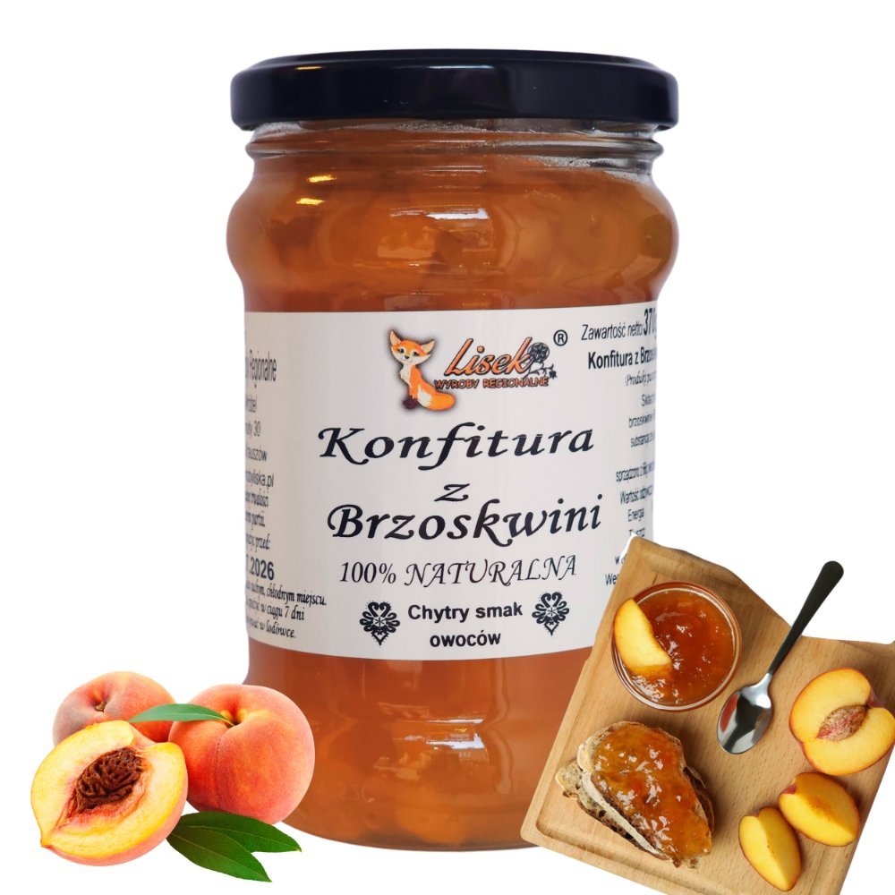 Konfitura z Brzoskwini 370g – Naturalna, Ręcznie Robiona, Podhale!