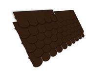 Pokrycia dachowe - Gont bitumiczny karpiówka, brązowy, 3 m2 wym. 80x32 cm - miniaturka - grafika 1