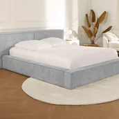 Meble do sypialni - Łóżko ze skrzynią 180 × 200 cm – Sztruks – Jasnoszary + Materac – TIMANO marki Pascal Morabito - miniaturka - grafika 1