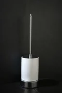 Akcesoria do wc - Blue Water LIW-56091 materiał mosiądz wykończenie chrom biały pojemnik na szczotkę wykonany z porcelany - miniaturka - grafika 1