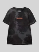 Koszulki dla chłopców - T-shirt z nadrukiem z logo - miniaturka - grafika 1