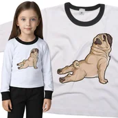 Piżamy dla dziewczynek - Piżama dziecięca Pies Mops Joga Pug Yoga 110/116 - VoloDonum - miniaturka - grafika 1