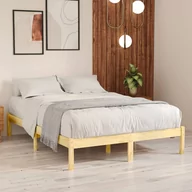 Łóżka - shumee Rama łóżka lite drewno sosnowe 140 x 190 cm - miniaturka - grafika 1