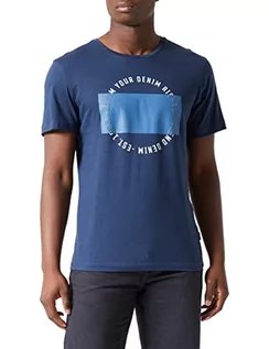 Koszulki męskie - Blend Męski t-shirt s/s, 194024/Dress Blues, L - grafika 1